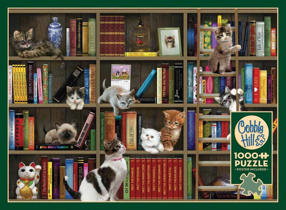 Cobble Hill - Kitty Librarians - 1000 Piece Jigsaw Puzzle