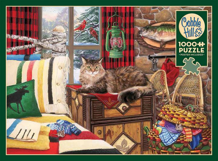 Cobble Hill - Lodge Cat - 1000 Piece Jigsaw Puzzle