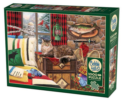 Cobble Hill - Lodge Cat - 1000 Piece Jigsaw Puzzle