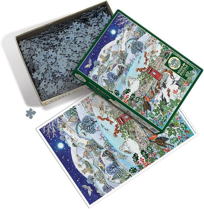 Cobble Hill - Village on a Winter Night  - 1000 Piece Jigsaw Puzzle
