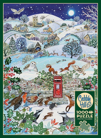 Cobble Hill - Village on a Winter Night  - 1000 Piece Jigsaw Puzzle