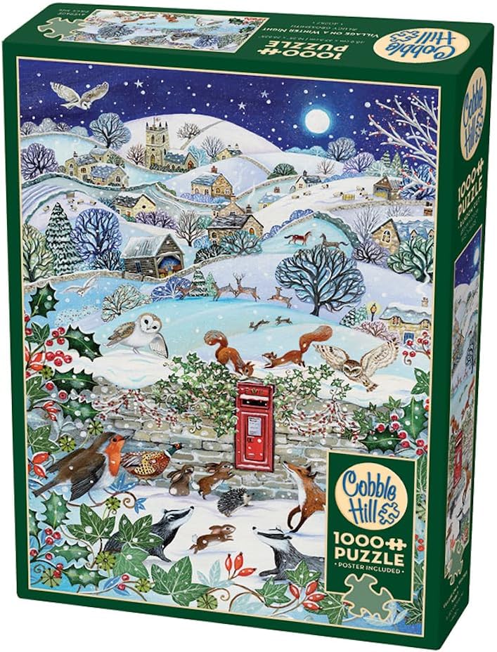 Cobble Hill - Village on a Winter Night  - 1000 Piece Jigsaw Puzzle