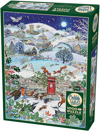 Cobble Hill - Village on a Winter Night  - 1000 Piece Jigsaw Puzzle