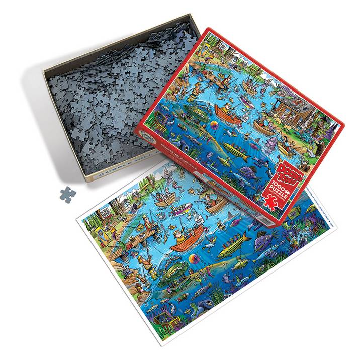 Cobble Hill - Doodletown - Gone Fishing  - 1000 Piece Jigsaw Puzzle