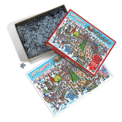 Cobble Hill - Doodletown - 12 Days of Christmas  - 1000 Piece Jigsaw Puzzle
