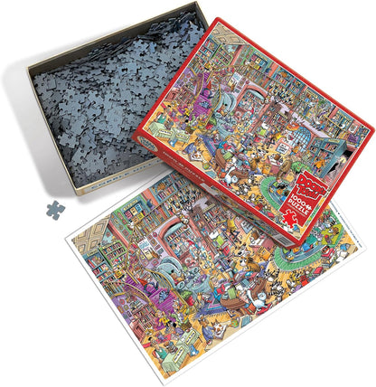 Cobble Hill - Doodletown - Bookshop Bedlam - 1000 Piece Jigsaw PuzzleCobble Hill - Doodletown - Bookshop Bedlam - 1000 Piece Jigsaw Puzzle