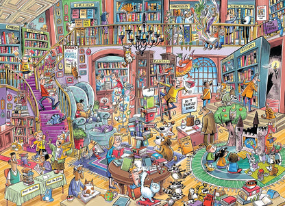 Cobble Hill - Doodletown - Bookshop Bedlam - 1000 Piece Jigsaw PuzzleCobble Hill - Doodletown - Bookshop Bedlam - 1000 Piece Jigsaw Puzzle