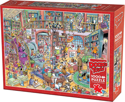 Cobble Hill - Doodletown - Bookshop Bedlam - 1000 Piece Jigsaw PuzzleCobble Hill - Doodletown - Bookshop Bedlam - 1000 Piece Jigsaw Puzzle