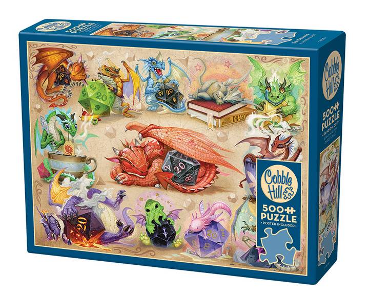 Cobble Hill - D20 Dragons - 500 Piece Jigsaw Puzzle