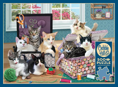 Cobble Hill - Crafty Kittens - 500 Piece Jigsaw Puzzle