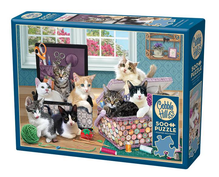 Cobble Hill - Crafty Kittens - 500 Piece Jigsaw Puzzle