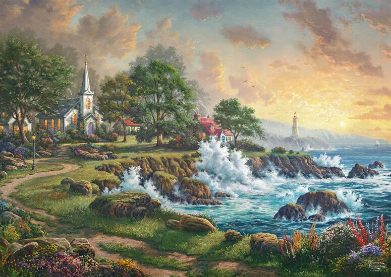 Schmidt - Thomas Kinkade - Seaside Haven - 1000 Piece Jigsaw Puzzle