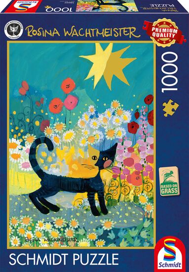 Schmidt - Cat in a Sea of Blossom - 1000 Piece Jigsaw Puzzle