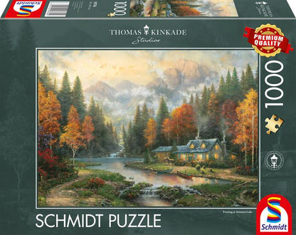 Schmidt - Thomas Kinkade - Evening at Autumn Lake - 1000 Piece Jigsaw Puzzle