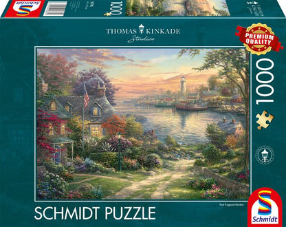 Schmidt - Thomas Kinkade - New England Harbour - 1000 Piece Jigsaw Puzzle