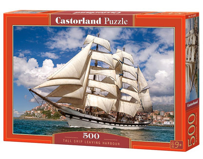 Castorland - Tall Ship Leaving Harbour - 500 Piece Jigsaw Puzzle