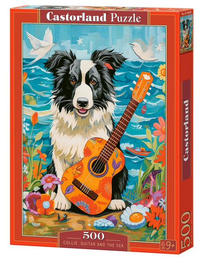 Castorland - Collie, Guitar and the Sea - 500 Piece Jigsaw Puzzle