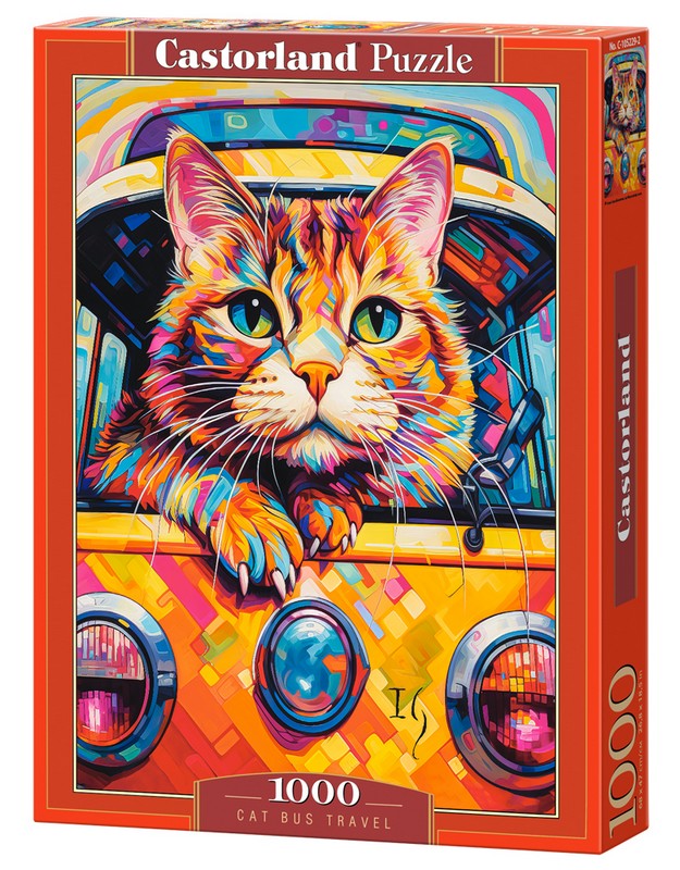 Castorland - Cat Bus Travel - 1000 Piece Jigsaw Puzzle