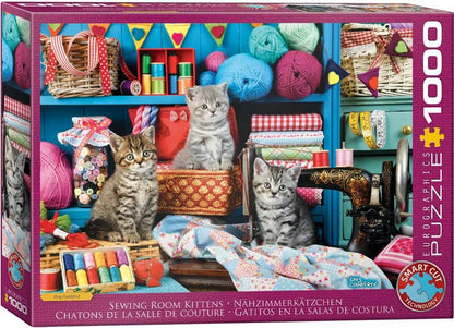 Eurographics - Sewing Room Kittens - 1000 Piece Jigsaw Puzzle