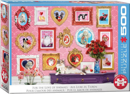 Eurographics - For the Love of Animals - 500XL Piece Jigsaw Puzzle