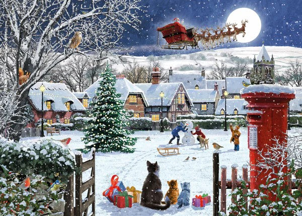 Otter House Santas Visit, 1000-piece jigsaw puzzle