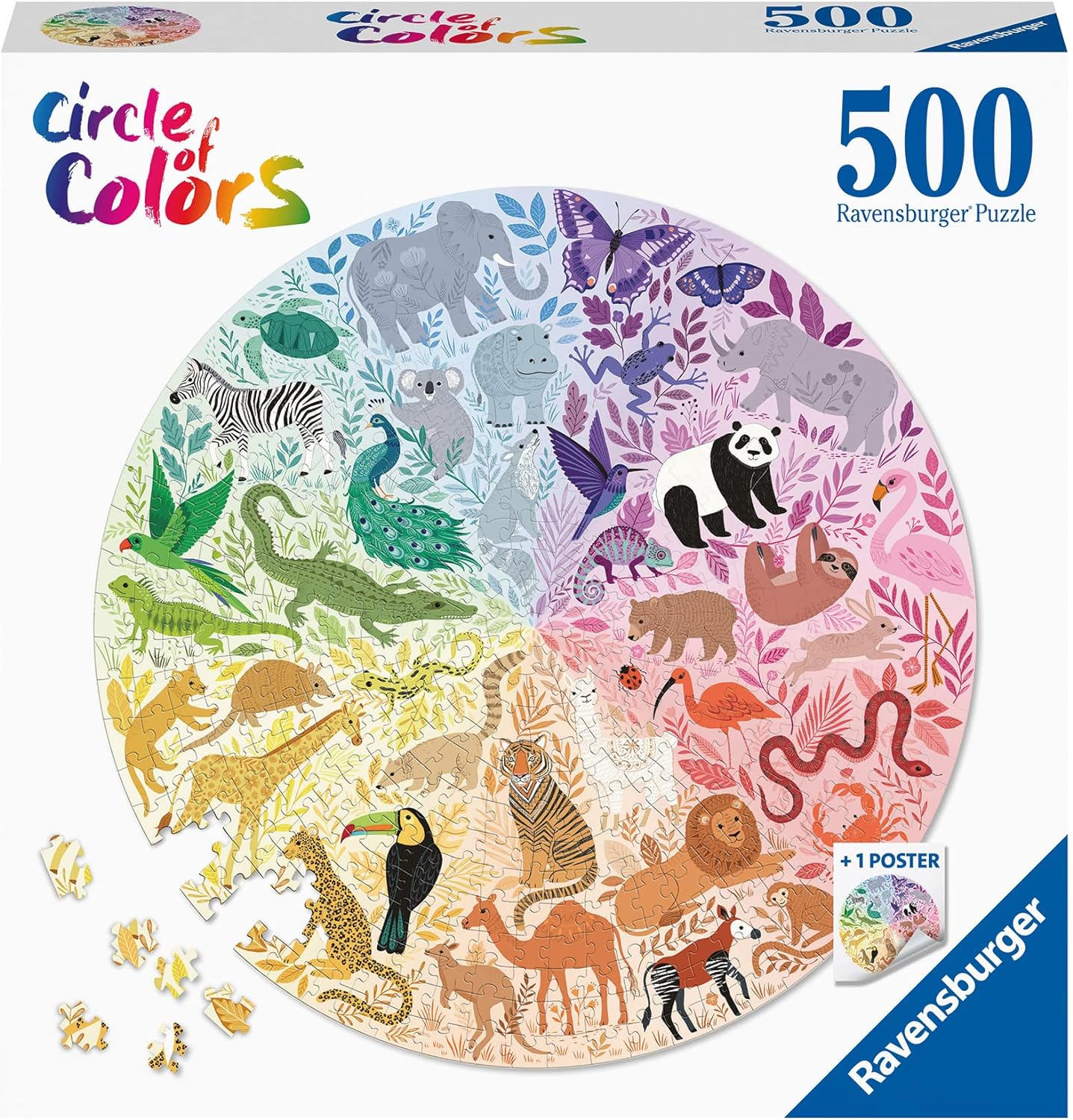 Ravensburger - Animals Circular - 500 Piece Jigsaw Puzzle