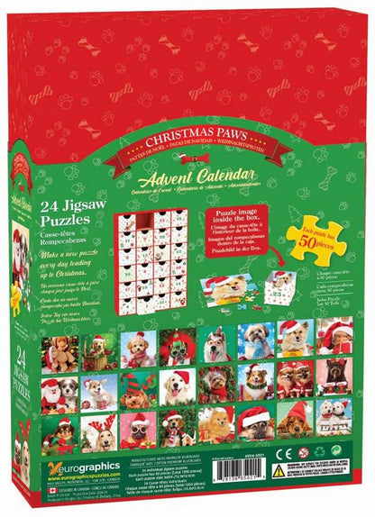 Eurographics - Christmas Paws - Advent Calendar 24 x 50 Piece