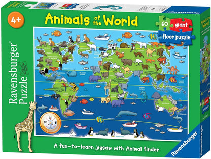 Ravensburger - Animals of the World Giant Floor - 60 Piece Jigsaw Puzzle