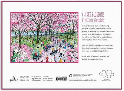 Galison - Michael Storrings - Cherry Blossoms - 1000 Piece Jigsaw Puzzle