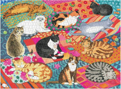 Galison - Lounging Cats - 1000 Piece Jigsaw Puzzle