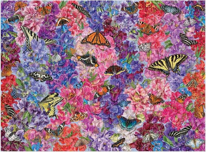 Galison - Butterflies in the Sweet Peas - 1000 Piece Jigsaw Puzzle