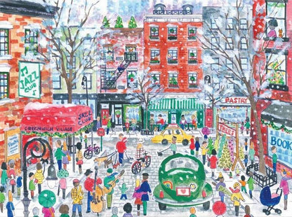 Galison - Michael Storrings - Christmas in Greenwich Village - 1000 Piece Jigsaw Puzzle