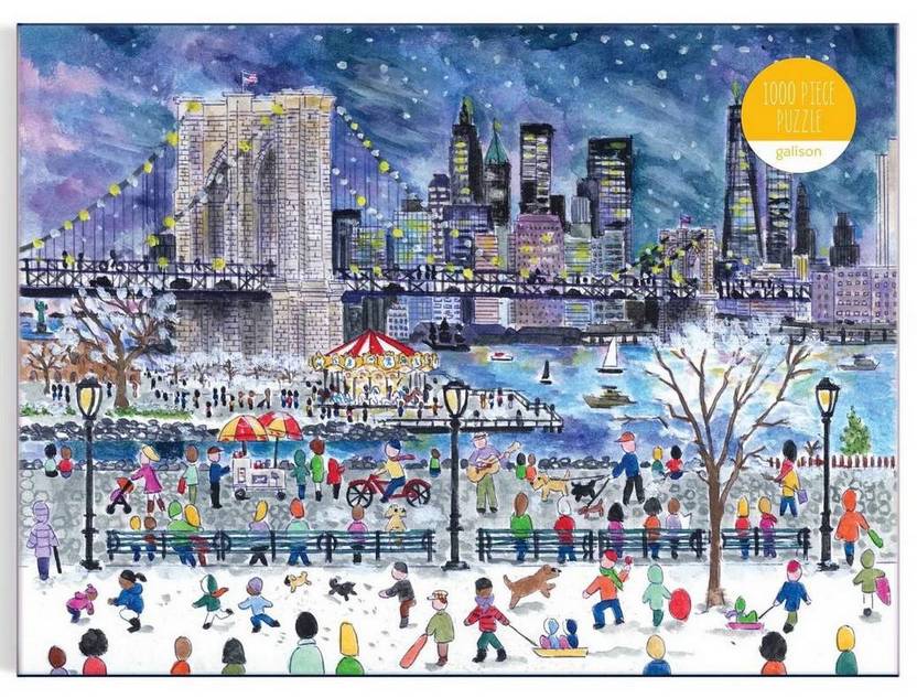 Galison - Michael Storrings - Snowfall over New York City - 1000 Piece Jigsaw Puzzle
