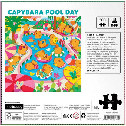 Galison - Capybara Pool Day - 500 Piece Jigsaw Puzzle