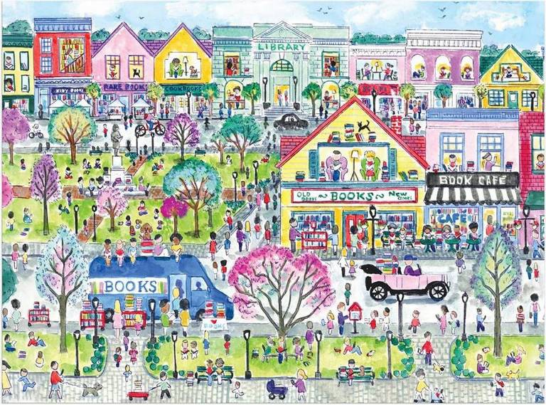 Galison - Michael Storrings - Book Townscape - 1000 Piece Jigsaw Puzzle