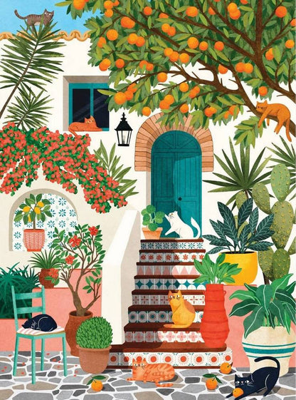 Galison - Mediterranean Cats - 1000 Piece Jigsaw Puzzle