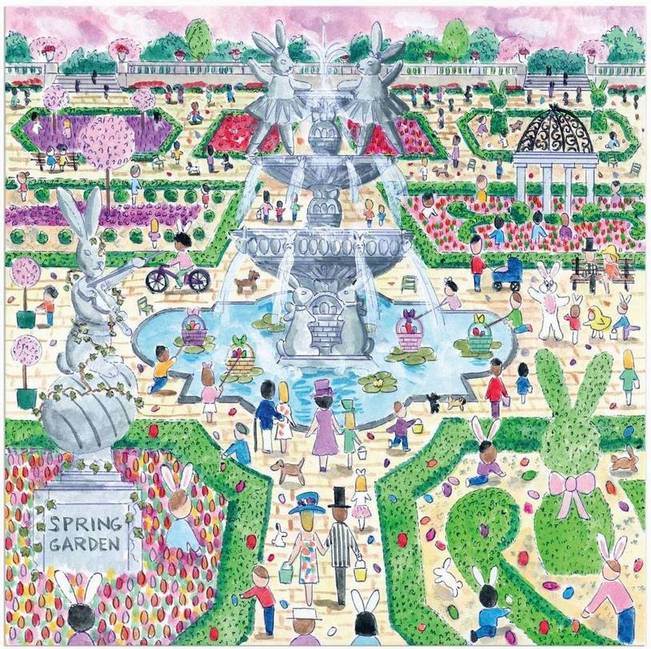 Galison - Michael Storrings - Spring Egg Hunt - 500 Piece Jigsaw Puzzle