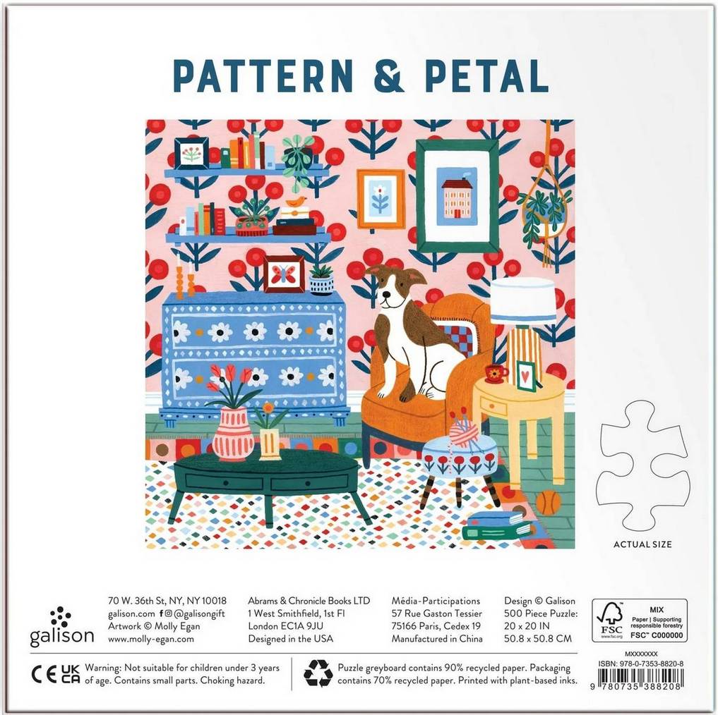 Galison - Pattern & Petal - 500 Piece Jigsaw Puzzle