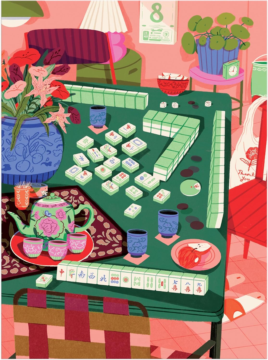 Galison - Mahjong Social - 1000 Piece Jigsaw Puzzle