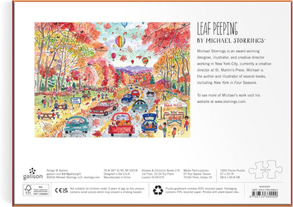 Galison - Michael Storrings - Leaf Peeping - 1000 Piece Jigsaw Puzzle