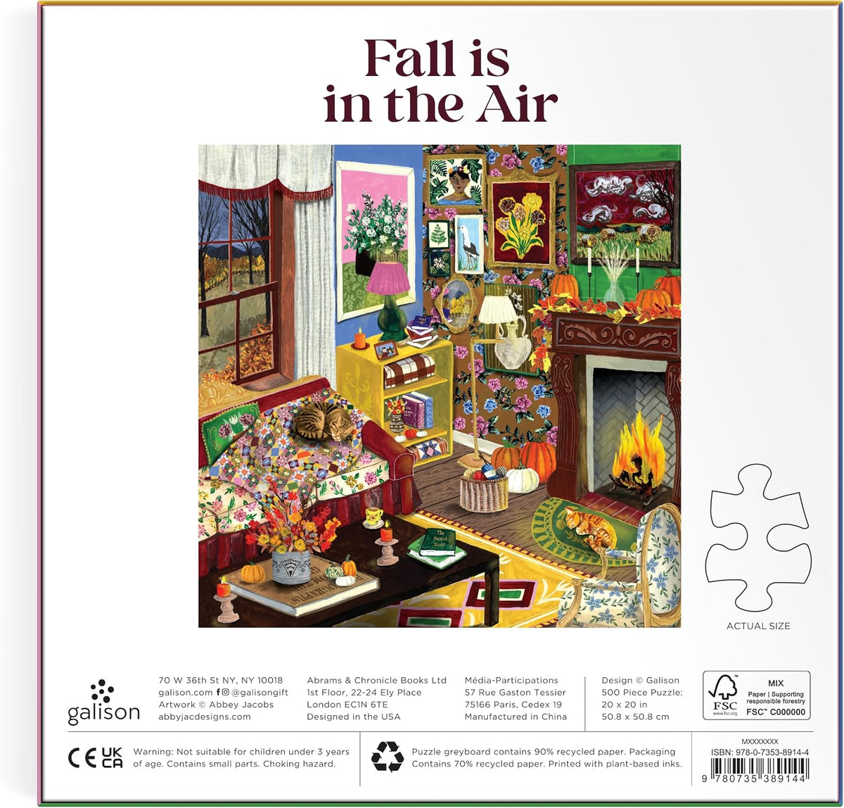 Galison - Fall is in the Air - 500 Piece Jigsaw Puzzle