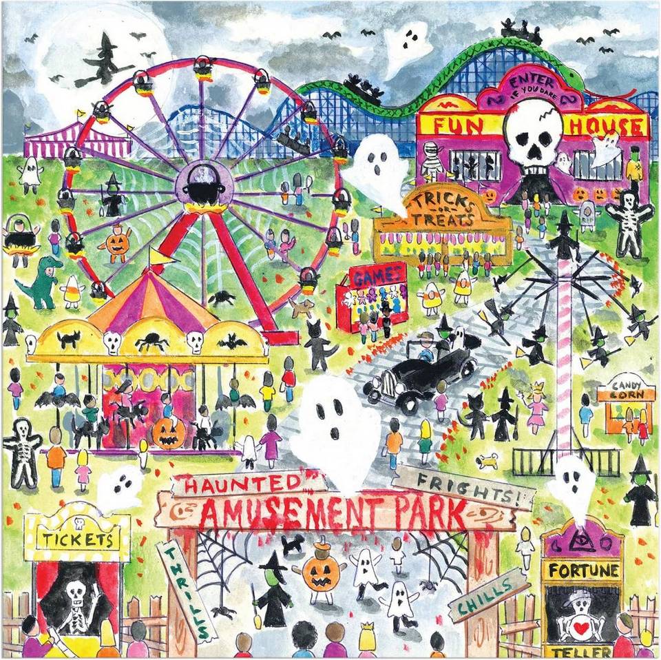 Galison - Michael Storrings - Haunted Amusement Park - 500 Piece Jigsaw Puzzle