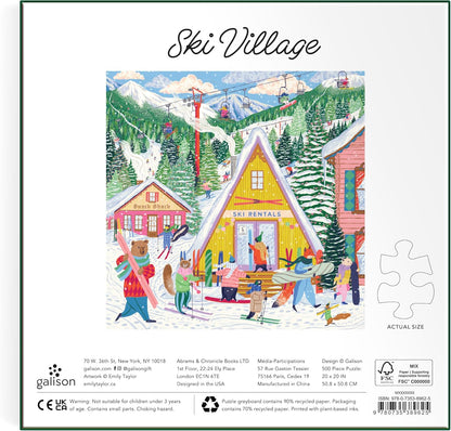 Galison - Ski Village - 500 Piece Jigsaw Puzzle