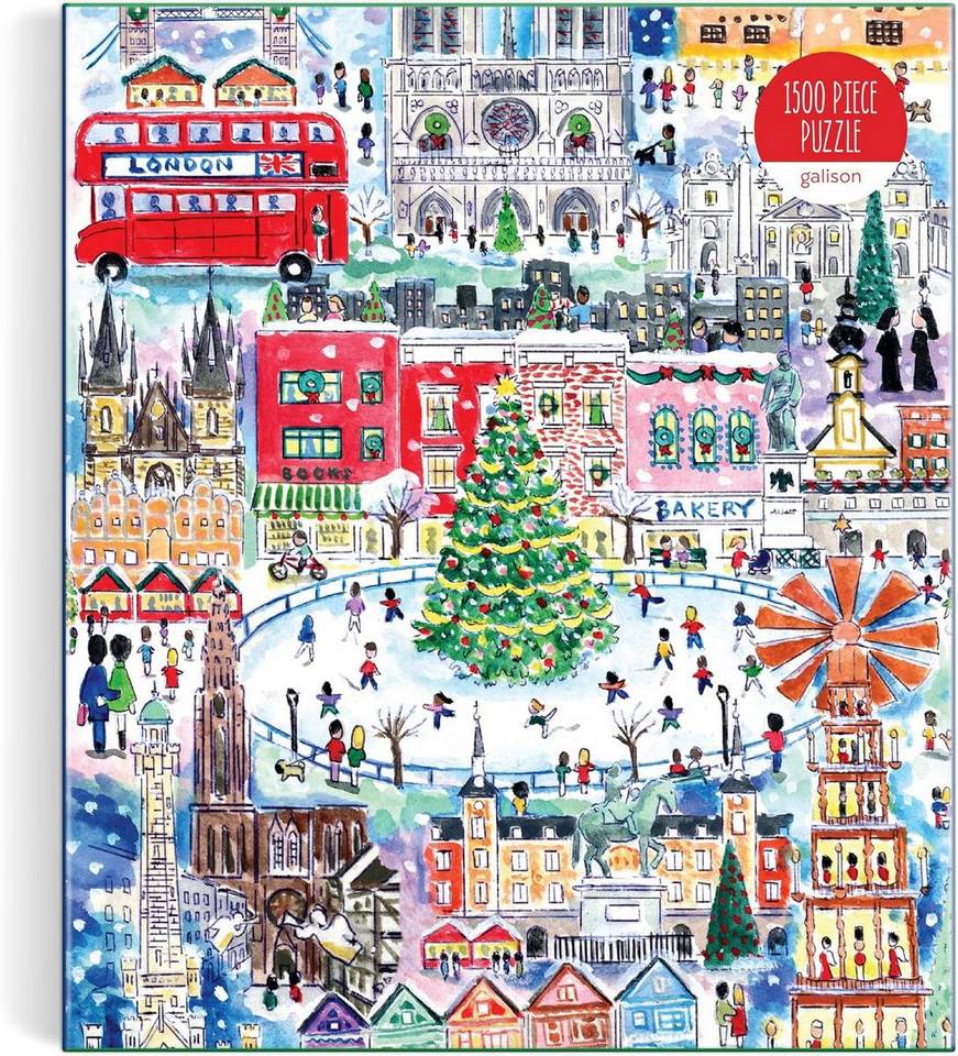Galison - Michael Storrings - Christmas Around the World - 1500 Piece Jigsaw Puzzle