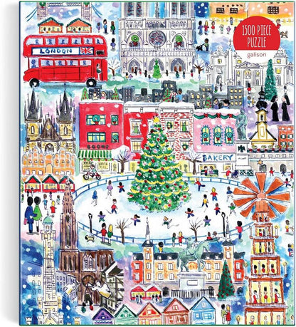 Galison - Michael Storrings - Christmas Around the World - 1500 Piece Jigsaw Puzzle