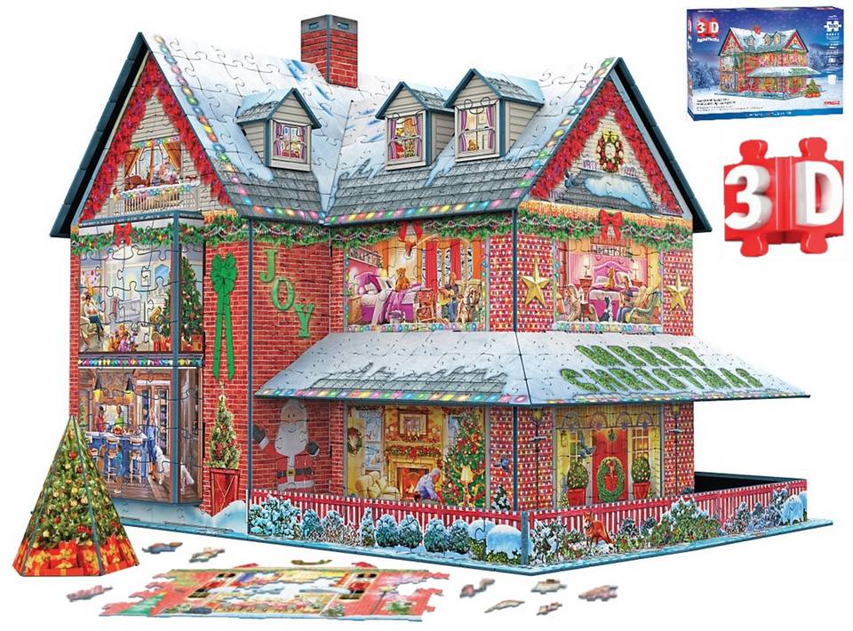 Eurographics - Christmas House  - 1100 Piece 3D Jigsaw Puzzle