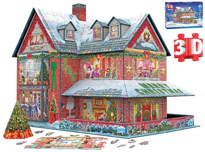 Eurographics - Christmas House  - 1100 Piece 3D Jigsaw Puzzle