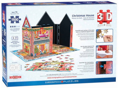 Eurographics - Christmas House  - 1100 Piece 3D Jigsaw Puzzle