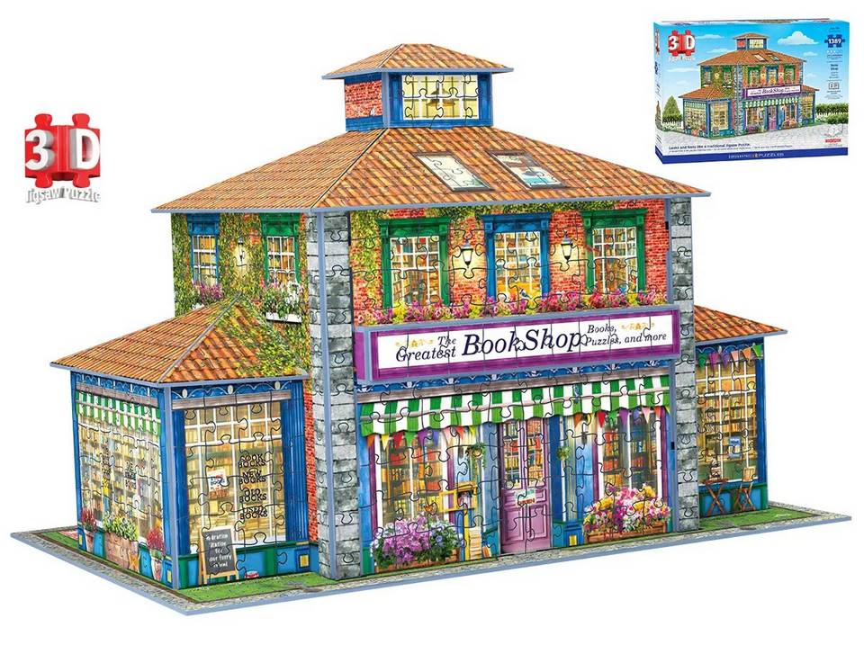 Eurographics - Book Shop - 1389 Piece 3D Jigsaw Puzzle