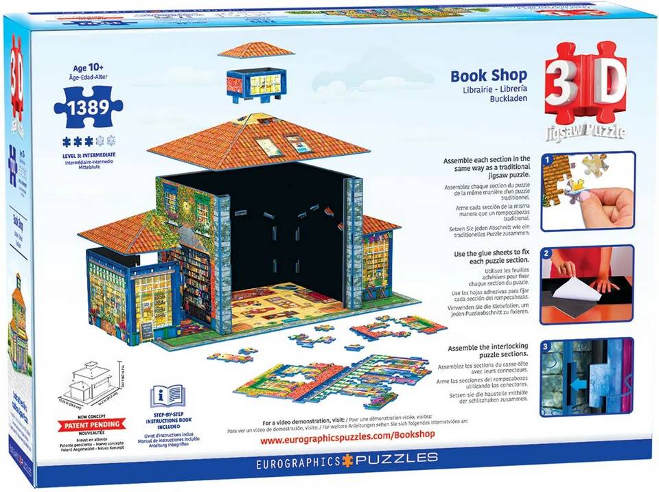 Eurographics - Book Shop - 1389 Piece 3D Jigsaw Puzzle